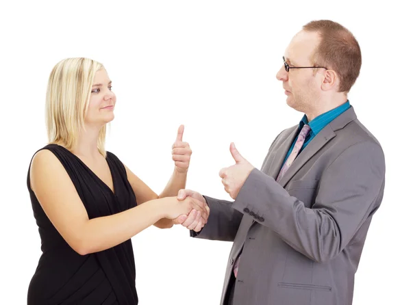 Handshake after a good interview — Stock Photo, Image