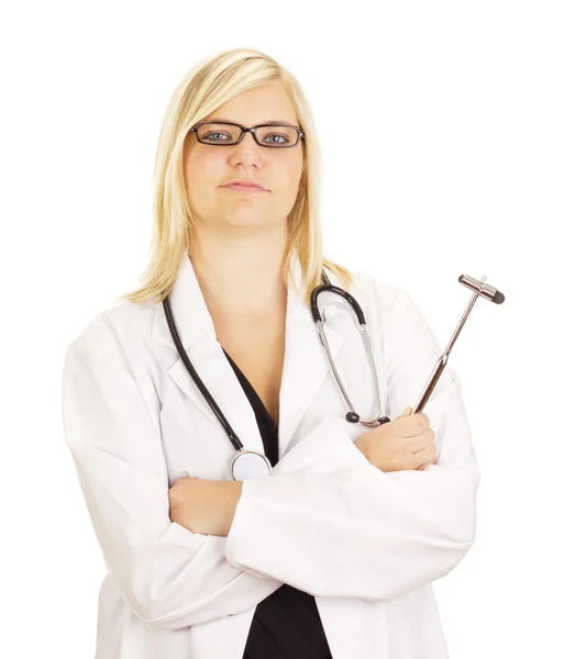 Medical doctor with reflex hammer — Stock Photo, Image