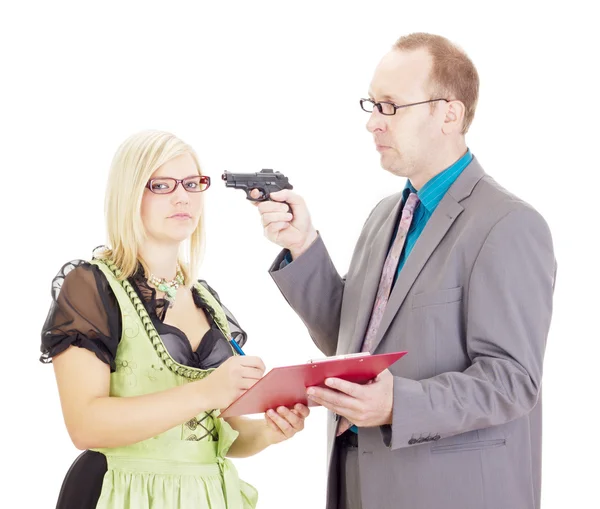 Ondertekening van een overeenkomst — Stockfoto