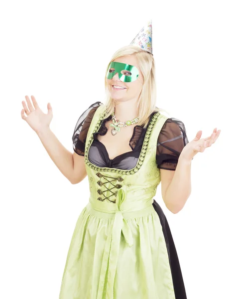 Mujer divirtiéndose en una fiesta — Foto de Stock