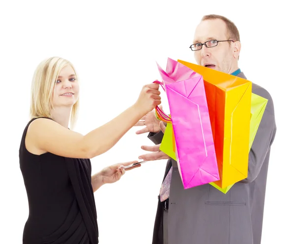 Two business on a shopping tour — Stock Photo, Image