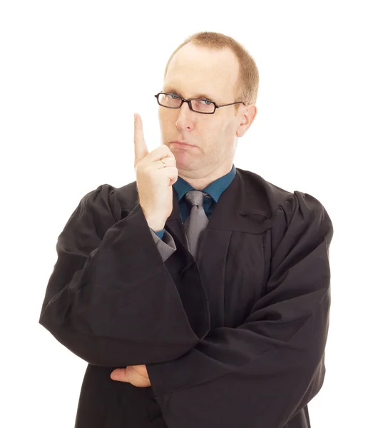 A jurist in his black robe — Stock Photo, Image