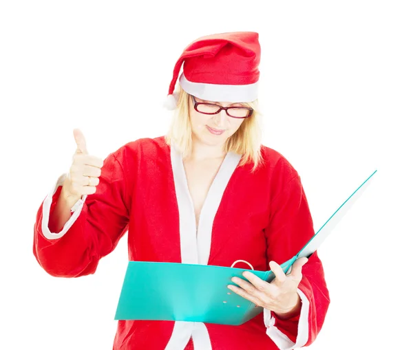 Santa claus s seznam přání — Stock fotografie
