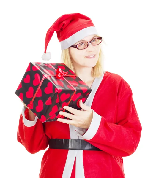Gift giving on christmas eve — Stock Photo, Image