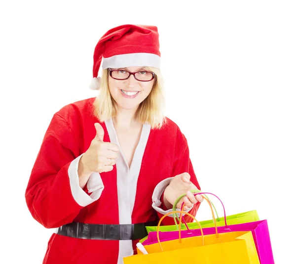 Santa claus s taškami — Stock fotografie