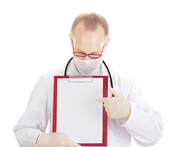 Medical doctor with clipboard — Stock Photo, Image