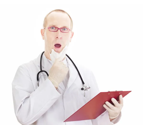 Medical doctor with clipboard — Stock Photo, Image