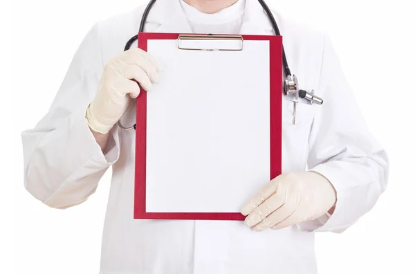 Médico com área de transferência Imagem De Stock