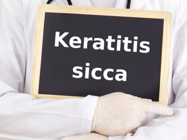 Doktor bilgileri gösterir: keratit sicca