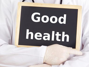 Doktor tahtaya bilgileri gösterir: Sağlık