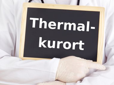 Doktor tahtaya bilgileri gösterir: spa