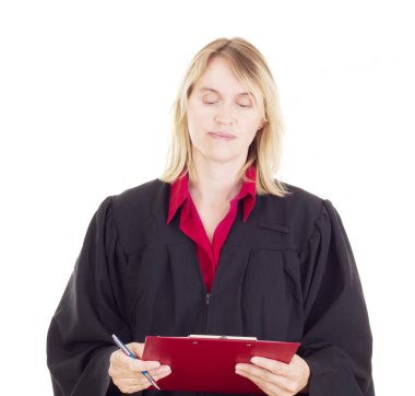 avukat ile kırmızı Pano