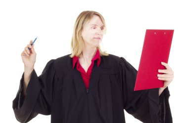 avukat ile kırmızı Pano