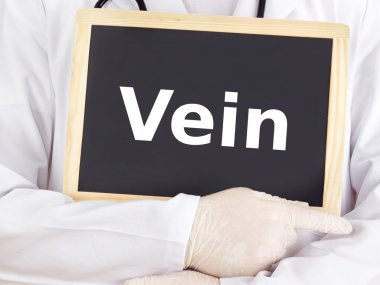 Doktor tahtaya bilgileri gösterir: damar