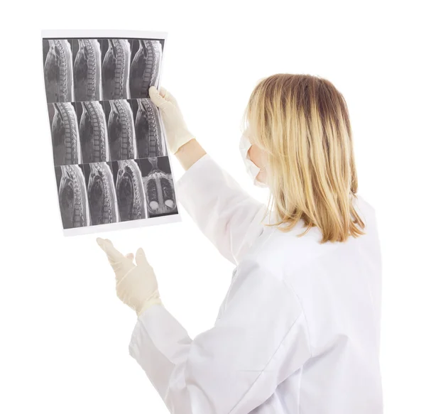 Medico con radiografia — Foto Stock