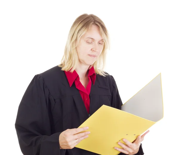 Адвокат читає деякі документи — стокове фото