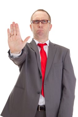 işadamı gösteren durdur