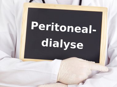 Doktor bilgileri gösterir: Periton diyaliz