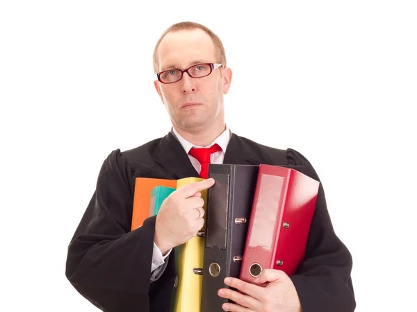 Lawyer with a lot of work — Stock Photo, Image