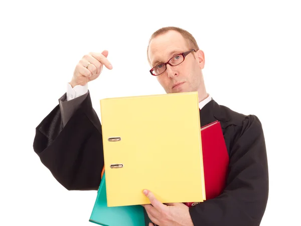 Lawyer with a lot of work — Stock Photo, Image