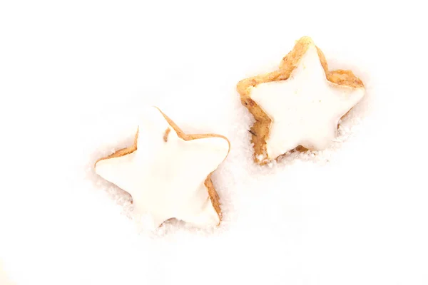 Stars in snow — Stock Photo, Image