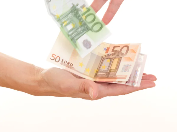 Giving somebody money — Stock Photo, Image