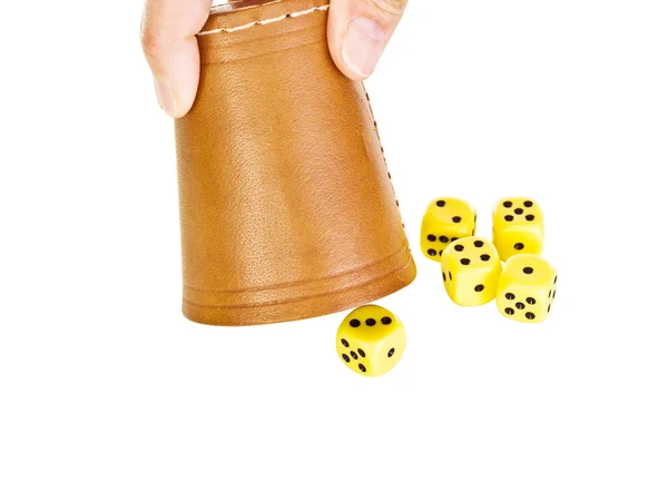 Person playing dice game — Stock Photo, Image