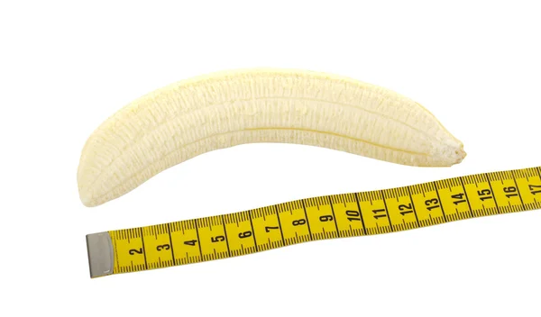 Geschälte Banane — Stockfoto