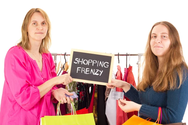 På shoppingrunda: shopping frenesi — Stockfoto