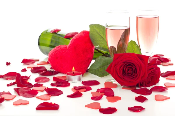 Preparing a romantic dinner — Stock Photo, Image