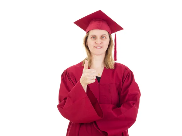 Studente donna con documenti — Foto Stock