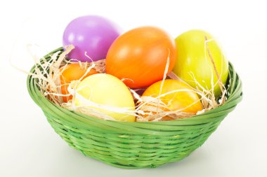 Sepetteki Paskalya yumurtaları