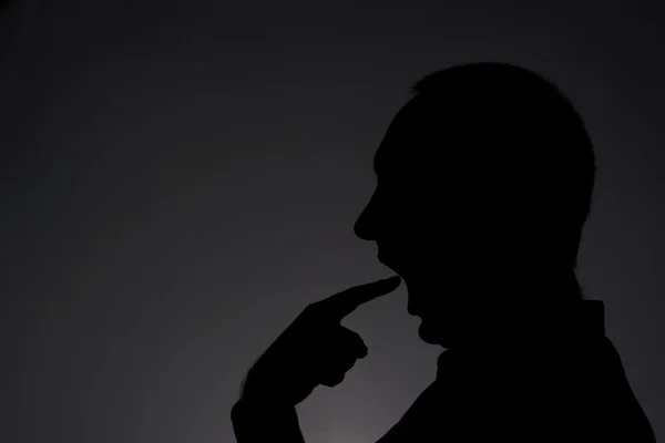 Man in the darkness — Stock Photo, Image