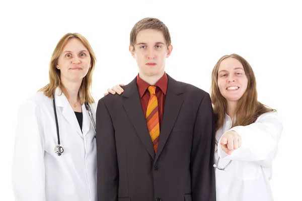 Médicos com paciente — Fotografia de Stock