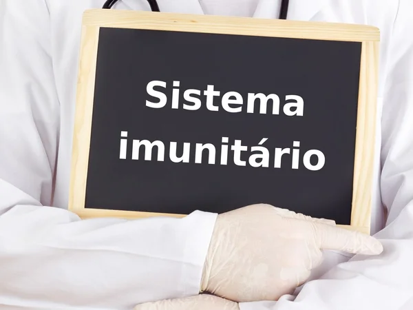 Tafel: Immunsystem: portugiesisch — Stockfoto