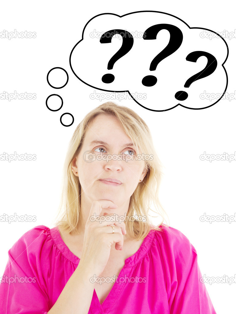 Woman thinking about a solution