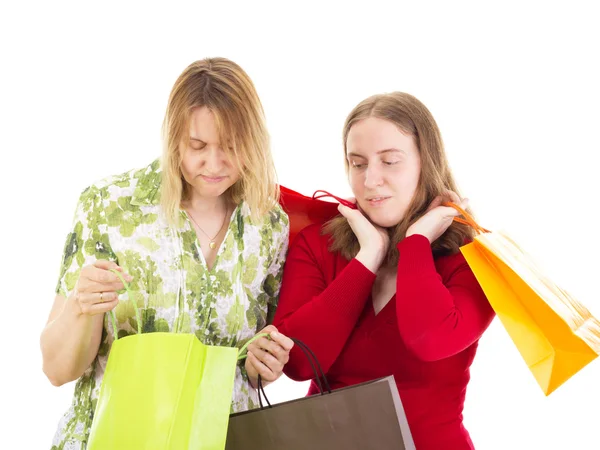 Twee vrouwen over shopping tour — Stockfoto