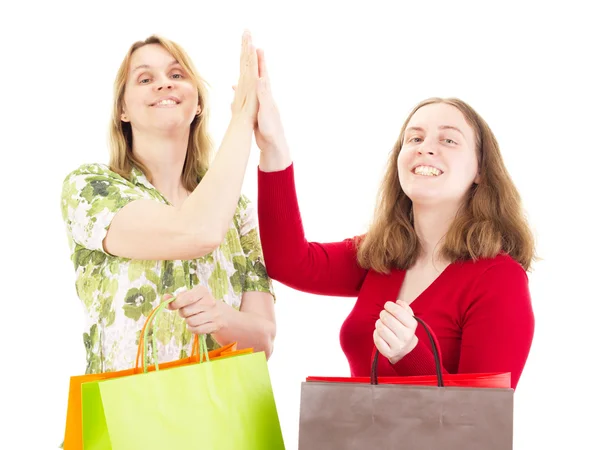 Twee vrouwen over shopping tour — Stockfoto