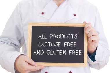 All products lactose free and gluten free clipart