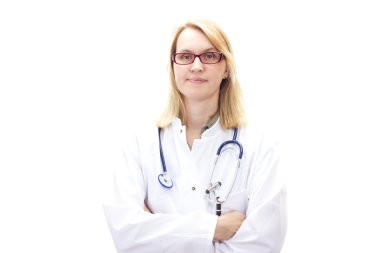 kadın doktor çapraz silahlı