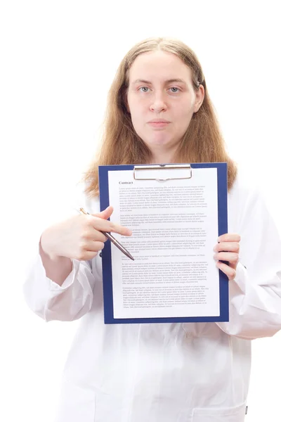 You have to sign this agreement for your surgery — Stock Photo, Image