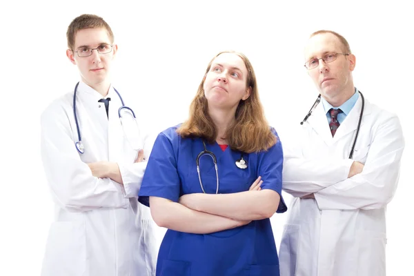 Medical doctor team cross-armed — Stock Photo, Image
