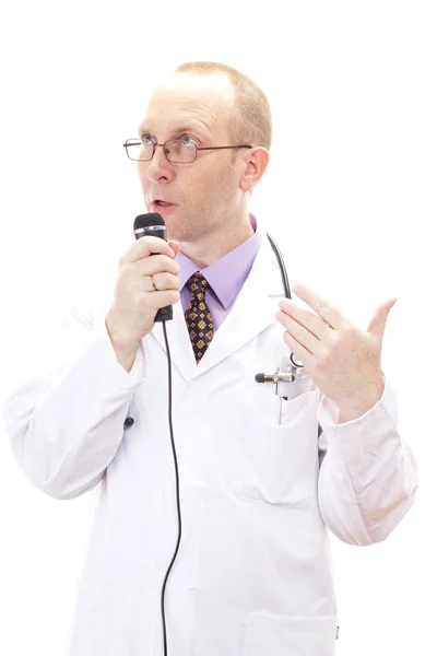 Impulsive medical doctor discussing about something — Stock Photo, Image