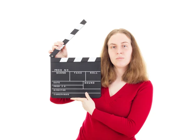 Young female person making the next cut — Stock Photo, Image