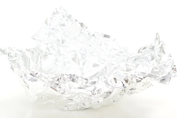 Used and crumpled aluminium foil — Stock Photo, Image