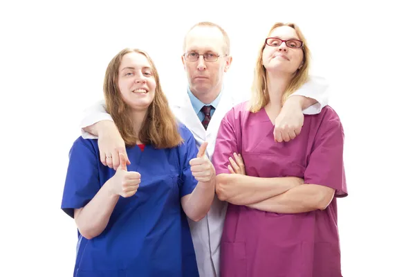Having fun at work in medical industry with nice people — Stock Photo, Image