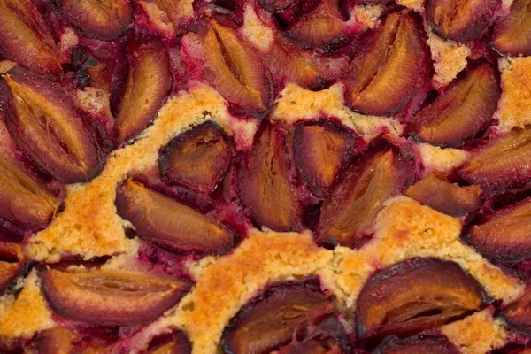 Detail lahodné zwetschgenkuchen — Stock fotografie
