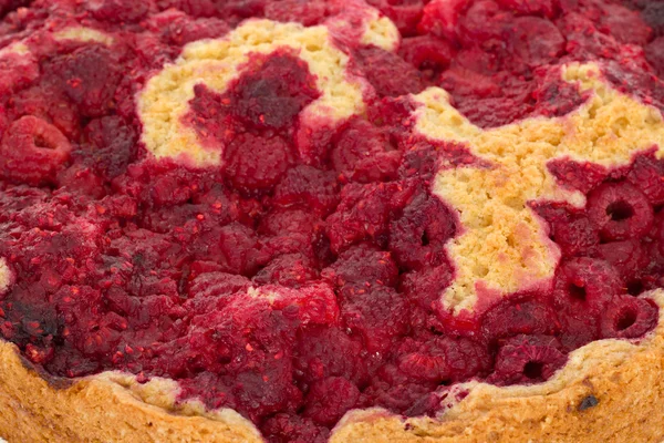 Close-up of cake with raspberries — Stock Photo, Image