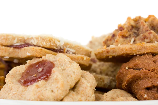 Close-up of fresh baked christmas cookies — Stock Photo, Image