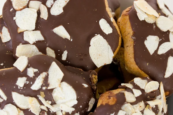 Close-up van verse gebakken koekjes van Kerstmis — Stockfoto